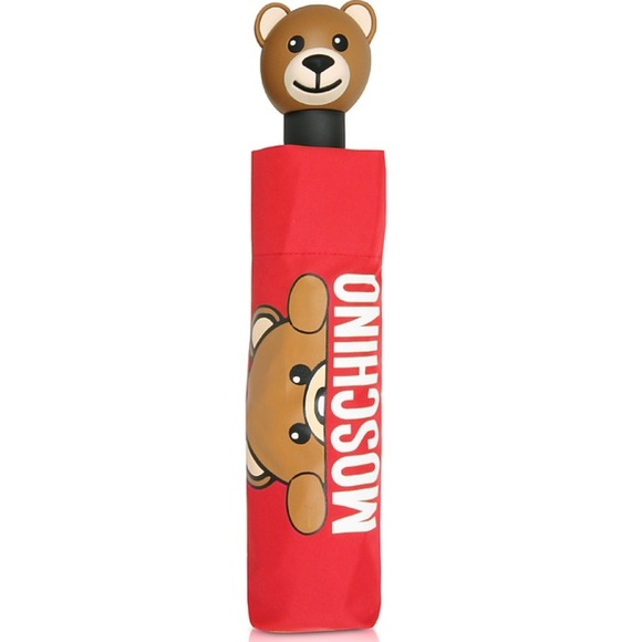 Moschino Accessories - NEW MOSCHINO BEAR HIDDEN TEDDY RED UMBRELLA